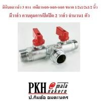 ราคา มินิ บอลวาล์ว 3 ทาง เกลียวนอก นอก นอก ขนาด 1 2x1 2x1 2 นิ้ว มีวาล์ว ควบคุมการเปิดปิด2วาล์ว จำนวน1ตัว ก๊อกบ้านมาตรฐาน (1010138136)