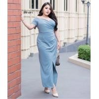 ราคา ชุดราตรียาวคนอ้วน เดรสยาวไซส์ใหญ่ เสื้อผ้าคนอ้วน เดรสไปงานกลางวัน เดรสออกงานกลางคืน (21920933218)