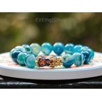 ราคา Agate อาเกต หินโมรา สีฟ้า สร้อยข้อมือหินอาเกต ปี่เซี๊ยะ เสริมดวง ดึงดูดโชคลาภให้แก่ผู้สวมใส่ (12035821305)