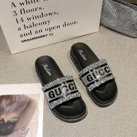 ราคา GUCCI2021ชนิดใหม แฟชั่นรองเท้าเตะหญิงนำ้หนักเบาดูหรูหนังนิ่มพื้นแบนใส่สบายสไตล์เกาหล (9477877016)