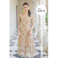 ราคา Dress Princess ชุดเดรสลูกไม้ยาว ดีไซน์คอวี ใส่ออกงาน สวย ราคาถูก มีไซส์ S M L (22627814532)