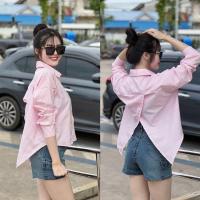 ราคา Sunny เสื้อเชิ้ตลายริ้วผ่าหลัง 6สี เสื้อเชิ้ตแขนยาวลายทาง ดีเทลผ่าหลังเก๋สุดๆ (22674193421)