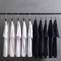 ราคา เสื้อยืดคอกลมแขนสั้น เสื้อยืดสีล้วน สีดำ สีขาว รุ่น 0019 (19797019619)
