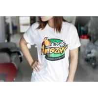 ราคา เสื้อยืดผ้าฝ้ายพิมพ์ลายขายดี สไตล์ใหม่ เสื้อยืดแฟชั่นผู้หญิง ผู้ชาย Cafe Amazon tshirt สีขาว ดำ คอกลม (20864701058)