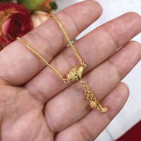 ราคา สร้อยคอทองระย้า ตะขอตัวเอ็น ความยาว 16 17 5 นิ้ว สร้อยทอง สร้อยแฟชั่น ทองไมครอน ทองหุ้ม ทองชุบ ทองปลอม ฟรีถุงกำมะหยี่ (9998445653)