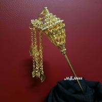 ราคา ืปิ่นปักผมล้านนา ปิ่นปักผมสีทอง เครื่องประดับผม เครื่องประดับชุดไทย ปิ่นปักผมเจ้าสาว ปิ่นปักผมลายไทย (12189358018)