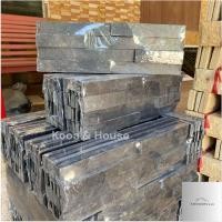 ราคา หินกาบจิ๊กซอว์ธรรมชาติ สีดำ ลาย 8 ชิ้น ติดผนัง ปูเสา ขนาด 10x30 cm (22942331215)