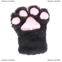 ราคา WHUEAL2 น่ารักหมีแมวอุ้งเท้าถุงมือปุยตุ๊กตาการ์ตูนสัตว์อะนิเมะ Lolita COSPLAY mitten (22620155574)