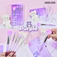 ราคา แท้ ถูกที่สุด ไลฟ์ทุกวัน SIVANNA COLORS BR 173 Face Base See 5 Purple เซตแปรงคริสตัลพร้อมกระเป๋า (22361613272)