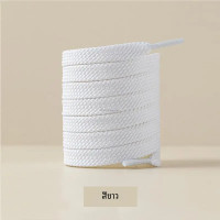 ราคา 1คู่ผ้ารองเท้าแบน laces รองเท้าคลาสสิกสำหรับรองเท้าผ้าใบสีขาวสีดำเชือกรองเท้ายืดหยุ่น laces รองเท้า100 120 140 160cm Strings (22793603706)