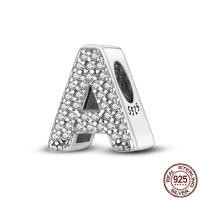 ราคา 26 Letters Alphabet A Z Charms Beads Fit Original Pandora Bracelets 100 Real 925 Sterling Silver Pendant DIY Women Jewelry (21484989455)