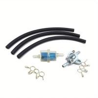 ราคา 6MM รถจักรยานยนต์ Dirt BIKE ATV สกู๊ตเตอร์การใช้ถังวาล์ว Petcock สวิทช์กรองภายในเบนซินเบนซินท่อสายคลิป 50 200CC (22955088621)