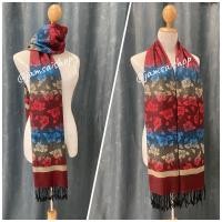 ราคา ผ้าพันคอ ผ้าคลุมไหล่ ผ้าลายผีเสื้อสีพาสเทล พร้อมส่ง (21176553015)
