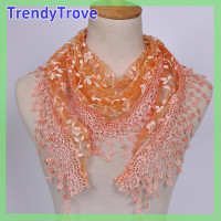 ราคา TrendyTroveE ผ้าคลุมไหล่แฟชั่นสำหรับผู้หญิง1ชิ้นผ้าคลุมไหล่ลูกไม้ลายดอกไม้ (22492317910)