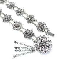 ราคา เข็มขัดอีสาน Vintage jewelry ชุดล้านนาไท ลายดอกไม้ เข็มขัด เงินโบราณ (22535711894)