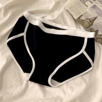 ราคา กางเกงชั้นใน ผ้าฝ้ายบริสุทธิ์ เอวกลาง สีดํา สีขาว แบบเรียบง่าย สไตล์สปอร์ต สําหรับผู้หญิง LittleStar1 (22128840330)