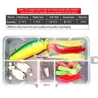 ราคา OutdoorLifeE ชุดเหยื่อ Lua เหยื่อปลอมเหยื่อปลอมเหยื่อล่อเหยื่อปลอมเหยื่อปลอมเหยื่อปลอมเหยื่อล่อปลาแบบนิ่มเข็มขัดหนังกบชุดกล่องไบโอนิค (22922898305)