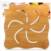 ราคา ที่รองแก้ว แผ่นไม้ ลายใบพัด ลายดอกไม้ ลายแมว 1 ชิ้น (18474444803)