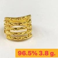 ราคา แหวนทองแท้ 96 5 ลายคอนโด3ชั้นน้ำหนัก 1 สลึง (3455690304)