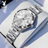 ราคา PLAYBOY นาฬิกาสำหรับผู้หญิง กันน้ำ 2024 ใหม่ หรูหรา สง่างาม หน้าปัดสแตนเลส เรืองแสง นาฬิกาควอตซ์ พร้อมกล่องฟรี (22679947396)