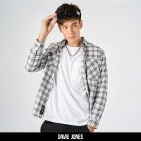 ราคา DAVIE JONES เสื้อเชิ้ต แขนยาว ลายตาราง Slim Fit Long Sleeve Plaid Shirt SH0112 สีขาวเทา (22523589343)