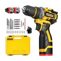 ราคา สว่าน 2 ระบบ สว่านไฟฟ้าไร้สาย สว่านไฟฟ้า masaru สว่านกระแทก 2 แบตสว่าน สว่าน เจาะปูนได้ AAA พร้อมชุดอุปกรณ์ (23046217724)