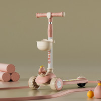 ราคา สกุดเตอร์เด็ก สกู๊ตเตอร์ พับ ดนตรี วงล้อแฟลช ล้อมี ขาไถ ปรับนั่งได้ยืนได้ Scooter ของเล่นเด็ก 2 6ขวบ (22626116536)