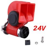 ราคา แตรลมมอเตอร์ แตรลมไฟฟ้า 12V 24V เสียงดีเสียงดัง HORN แตรลมแดง รถยนต์รถจักรยานยนต์ แตรลมไฟฟ้าแบบเสียงคู่ ปากสีแดง (22726220772)