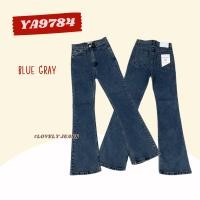 ราคา Lovely Jeans กางเกงยีนส์ผู้หญิง ยีนส์ขาม้าเอวสูง 2 ผ้าลีวายยืด ป้ายyam YA (22980142419)