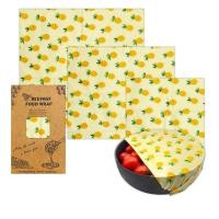ราคา 3Pcs Set Cotton Beeswax Wrap Cloth Reusable Natural Food Grade Preservative Cloth Eco Food Fresh Bag Cover Kitchen Storage Paper (22448744156)