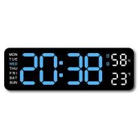 ราคา นาฬิกาดิจิตอลติดผนัง นาฬิกาดิจิตอล นาฬิกาแขวนผนัง LED DIGITAL CLOCK แบบติดผนัง มีไฟแบ็คไลท์ Led แสดงวันที่ อุณหภูมิ ขนาด (23059949205)