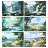 ราคา RUOPOTY ภาพวาดคลาสสิกโดยตัวเลขสำหรับทำมือวาดภาพภูเขารูปภาพตกแต่งบ้านภายใน (22898060191)