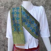 ราคา สไบลาว ผ้าไหมลาวผ้าสไบคัดไหล่ (21417053699)