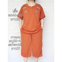 ราคา ชุดเซ็ตเสื้อกางเกงขาสั้นลายจักรยานสาวอวบ (19080391264)