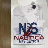 ราคา จุดผ้าฝ้าย 100 NAUTICA Nautica ใหม่ผู้ชายฤดูร้อนสบาย ๆ คอกลมแขนสั้นเสื้อยืด (18442303528)