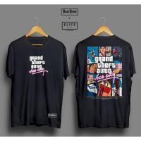 ราคา เสื้อยืดคอกลม Oversized Eliter Shirt GTA Grand Theft Auto T shirt Vice City 09 T shirt (21194013269)