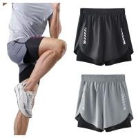 ราคา กางเกงขาสั้นกีฬาออกกำลังกายผู้ชายกางเกงขาสั้นกางเกงว่ายน้ำลายทางป้องกันแสงสะท้อนกางเกงขาสั้นยางยืดนุ่มสองชั้นกางเกงขาสั้นใส่วิ่งวิ่งจ็อกกิ้งของผู้ชาย (22444348757)
