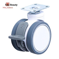 ราคา ล้อคู่ล้อหน้าใช้งานหนักมีเบรกร่างกายหมุนได้ล้อเฟอร์นิเจอร์สำหรับโต๊ะทำงานแท่นวางทีวีที่นั่งสำนักงาน (22155325134)