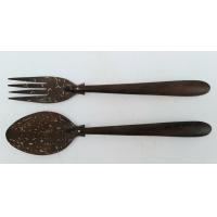 ราคา ช้อนส้อมกะลา 2 ชิ้น ทำด้วยกะลามะพร้าว งาน HANDMADE จากภูมิปัญญาชาวบ้าน สำหรับตักอาหาร (7815939707)