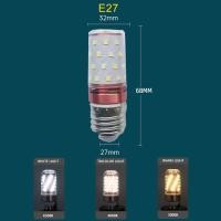 ราคา VIMITE อลูมิเนียม LED ข้าวโพด Cob หลอดไฟ E14 E27 LED 12W 16W 20W 24W 24W 26W กลางแจ้ง IP56 กันน้ำ Super Bright 3 สีโคมไฟ 220V LED จี้หลอดไฟ Fast Cooling ห้องนอนห้องนั่งเล่นห้องครัวโคมไฟตั้งโต๊ะ (22580