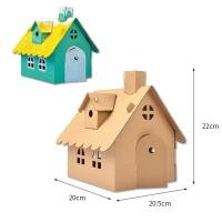 ราคา เด็กวาดภาพบ้านรุ่น DIY ของเล่นของขวัญคริสต์มาสตกแต่งสก์ท็อปสำหรับแฮนด์เมด LED ปราสาท (10565463727)