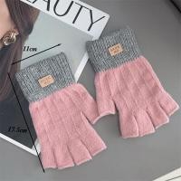 ราคา ถุงมือครึ่งนิ้วสำหรับผู้หญิงถุงมือถักครึ่งนิ้วแบบถักง่ายถุงมือขับรถถุงมือหนาให้ความอบอุ่น (22662237422)
