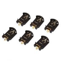 ราคา GO Auto 6PCS Brown Plastic Housing CR2032 Button Cell Battery Socket Holder Case (22144534441)