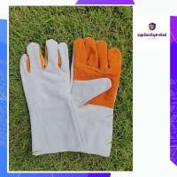 ราคา ถุงมือหนังท้องขุย ฝ่ามือส้มยาว 12 นิ้ว รุ่นF01201 เเพ็ค 1 คู่ ถุงมืออเนกประสงค์ ถุงมือกันสะเก็ด ถุงมือช่าง การบาดได้ (22781455547)
