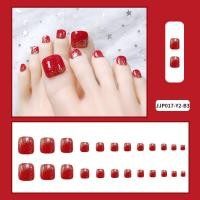 ราคา 24 ชิ้น สไตล์เกาหลี เล็บเท้า เล็บเท้าปลอม 3D แบบกันน ลายการ์ตูนน่ารัก (15319408879)