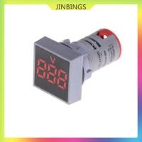 ราคา JINBINGS 22mm AC12 500V voltmeter Square PANEL LED Digital Voltage Meter INDICATOR LIGHT (22964533981)