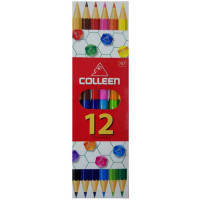 ราคา สีไม้ คอลลีน 12สี6แท่ง ดินสอสี 12 สี 2หัว Colleen (22897876561)
