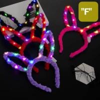 ราคา ที่คาดผมหูกระต่าย ที่คาดผมเรืองแสง ที่คาดผมมีไฟ LED มีไฟกระพริบ สุ่มส่งสี (11805912667)