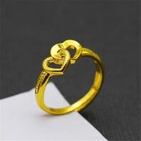ราคา แหวนทองซาอุ18K แหวนรูปหัวใจของผู้หญิงรักแหวนเงินผสมการจัดสีทองแดง (22537565265)