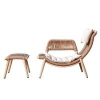 ราคา BUNISE รุ่นP2419 ชุดเฟอร์นิเจอร์สำหรับกลางแจ้ง เฟอร์นิเจอร์ในสวน โซฟาเดี่ยวไม้หวาย เชือกถัก โต๊ะและโซฟาหวายสาน เก้าอี้โยกหวายสาน สไตล์มินิมอล (22556206058)